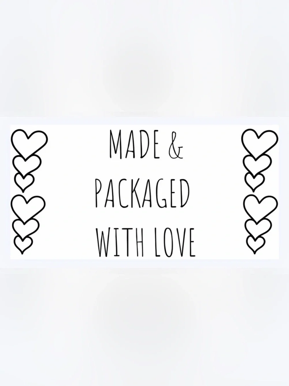 50 STICKERS - 2” x 1” - MADE & PACKAGED ‘WITH LOVE’